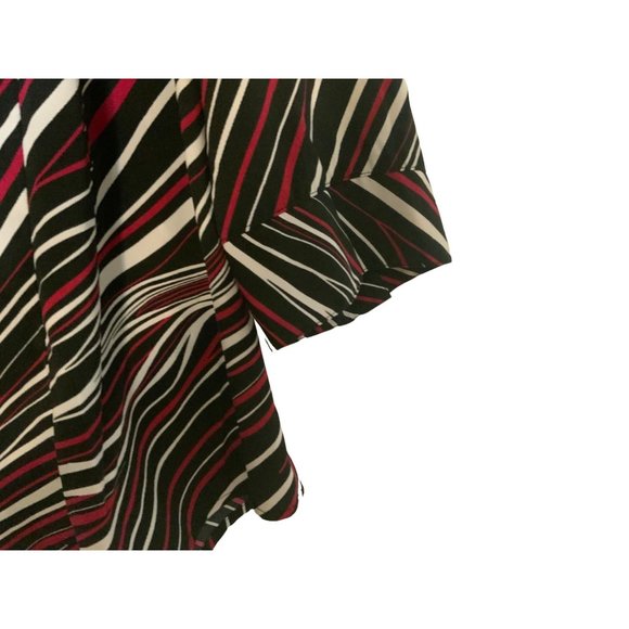 Vintage Fred David Woman Womens Blouse Button Up Shirt 3X Red Black White 3/4 Sl - Picture 4 of 9